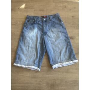 Southpole Men's Premium Core Vintage Jeans Shorts Dark Blue Size 36